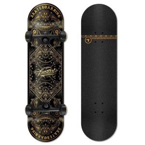 SKATE X-PRO BLACK AND GOLD BANDANA